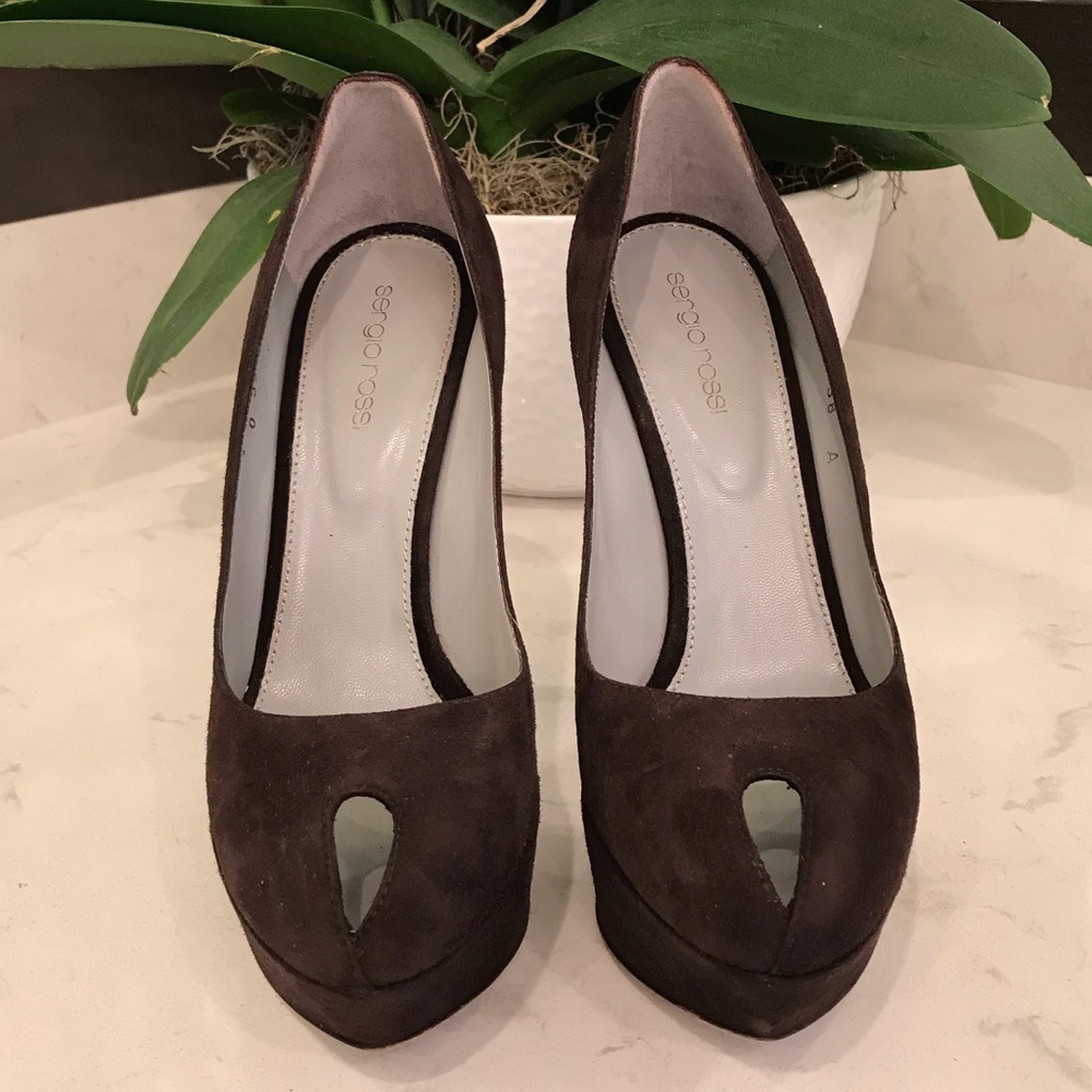 SERGIO ROSSI PERP TOE PUMP - Picture 2 of 7